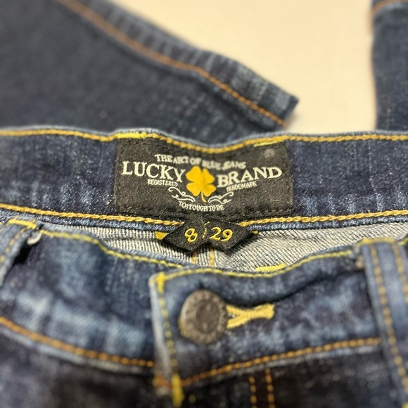 Lucky Brand Jeans Easy Rider Cropped Women Sz 8 Distressed Jeans - Picture 4 of 8